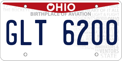 OH license plate GLT6200