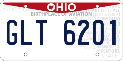 OH license plate GLT6201