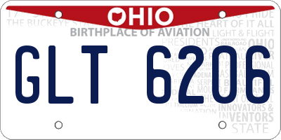 OH license plate GLT6206