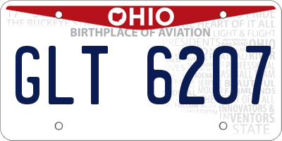 OH license plate GLT6207