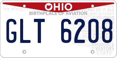 OH license plate GLT6208