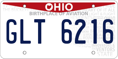 OH license plate GLT6216