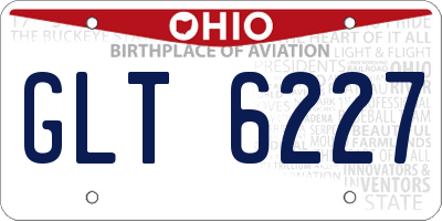 OH license plate GLT6227