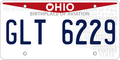 OH license plate GLT6229