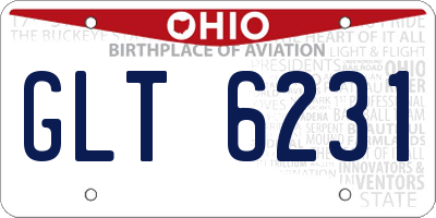 OH license plate GLT6231