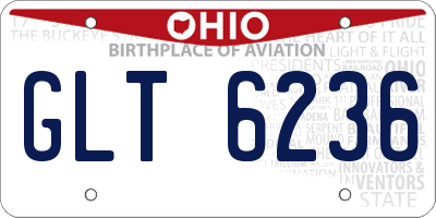 OH license plate GLT6236