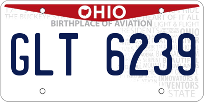 OH license plate GLT6239