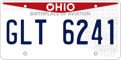 OH license plate GLT6241