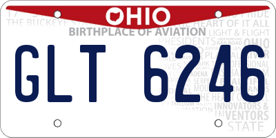 OH license plate GLT6246