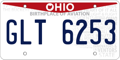 OH license plate GLT6253