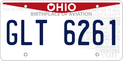OH license plate GLT6261