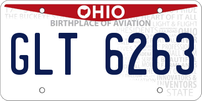 OH license plate GLT6263