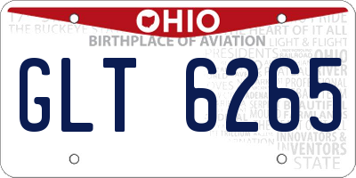 OH license plate GLT6265