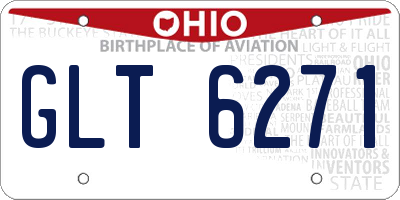 OH license plate GLT6271