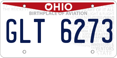 OH license plate GLT6273