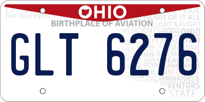 OH license plate GLT6276