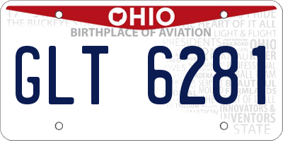 OH license plate GLT6281