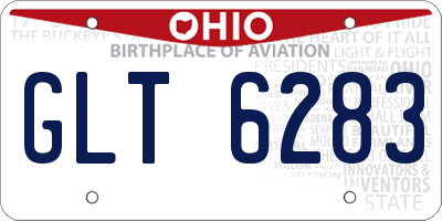 OH license plate GLT6283