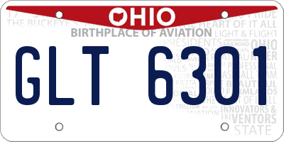 OH license plate GLT6301