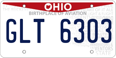 OH license plate GLT6303