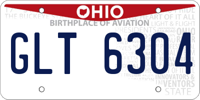 OH license plate GLT6304