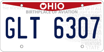 OH license plate GLT6307