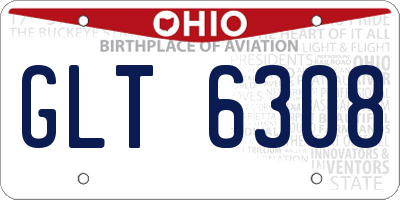 OH license plate GLT6308