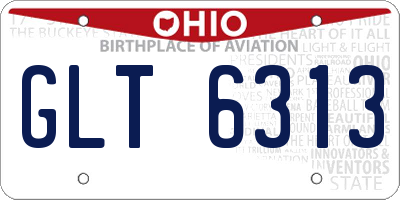 OH license plate GLT6313