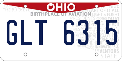 OH license plate GLT6315