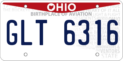 OH license plate GLT6316