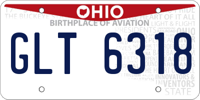 OH license plate GLT6318
