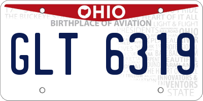 OH license plate GLT6319