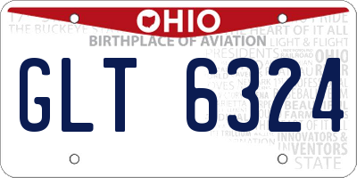 OH license plate GLT6324