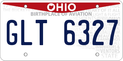 OH license plate GLT6327