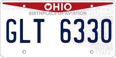 OH license plate GLT6330