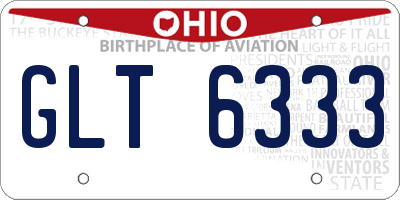 OH license plate GLT6333