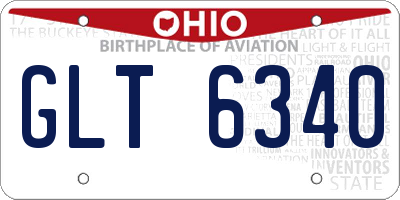 OH license plate GLT6340
