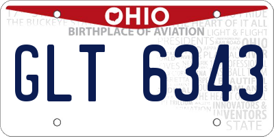 OH license plate GLT6343