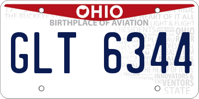 OH license plate GLT6344