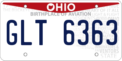 OH license plate GLT6363