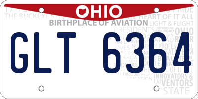 OH license plate GLT6364