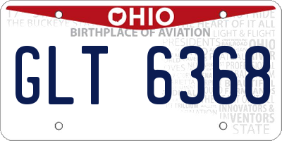 OH license plate GLT6368