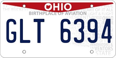 OH license plate GLT6394