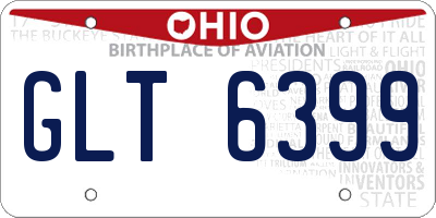 OH license plate GLT6399