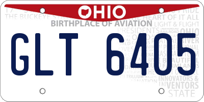 OH license plate GLT6405
