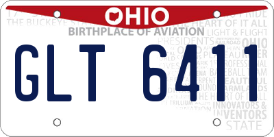 OH license plate GLT6411