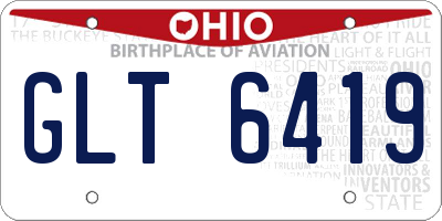 OH license plate GLT6419