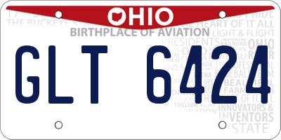 OH license plate GLT6424