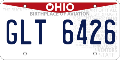 OH license plate GLT6426