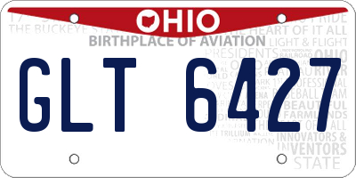 OH license plate GLT6427